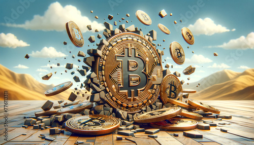 Designs depict detailed and visually appealing pieces of Bitcoin, symbolizing cryptocurrency
