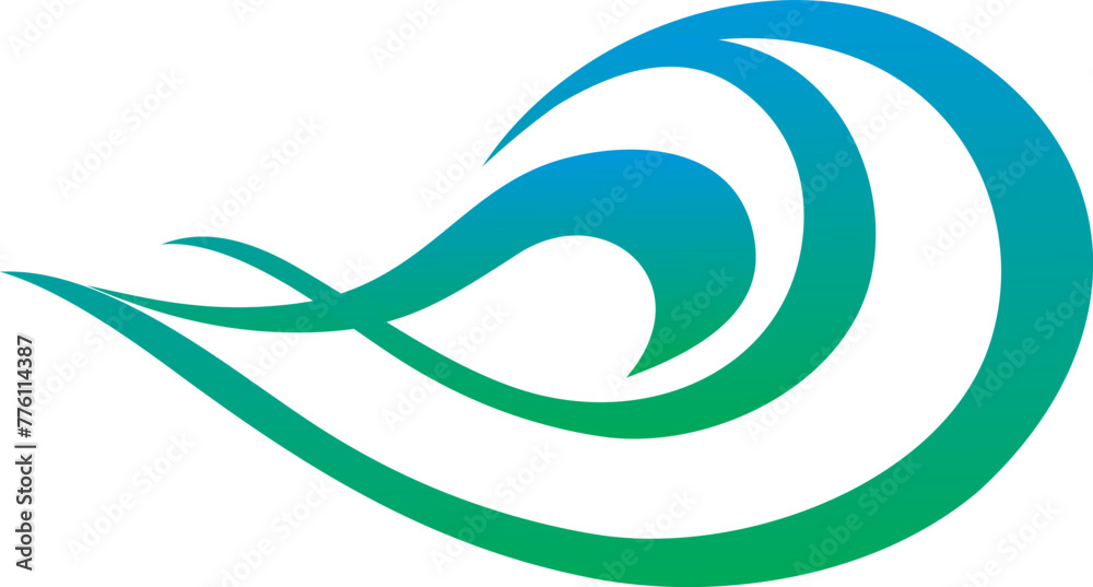 water wave sea abstract company logo. illustration of an background with waves