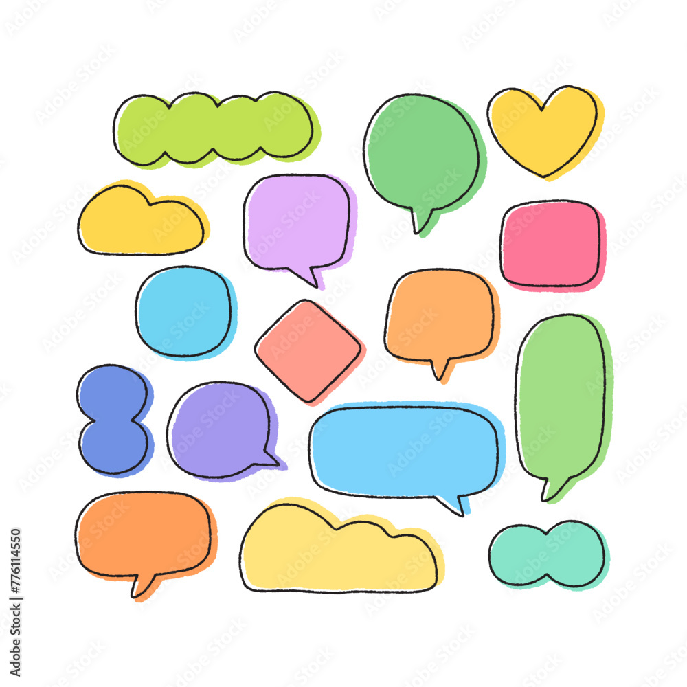 Speech Bubble Set, Vector Illustration, Design Element Speech Bubble Set, Vector Illustration, Design Element