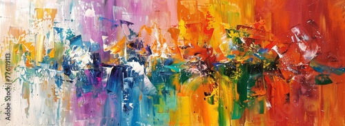 Richly hued abstract painting for vibrant backdrops