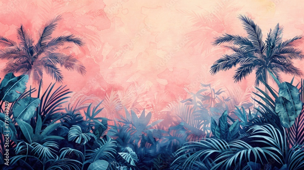 For a background with texture, use palm palms and tropical vegetation.