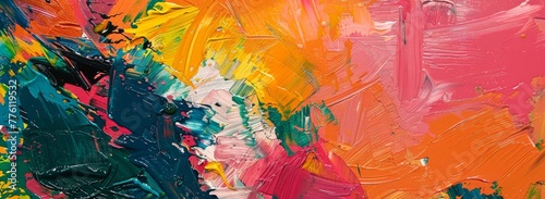 Dynamic abstract expressionism color explosion
