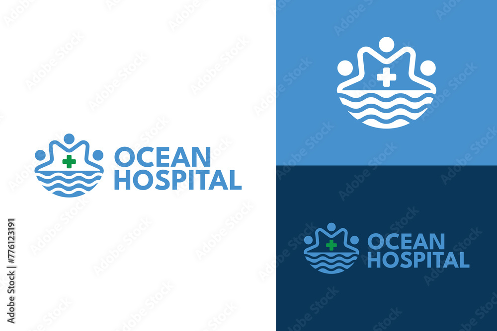 Logo ready elegant simple creative brand identity company corporate cafe fashion food initial letter negative space word  mark sign modern line hospital ocean water