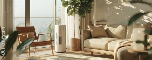 Cozy Modern Living Room with Air Purifier