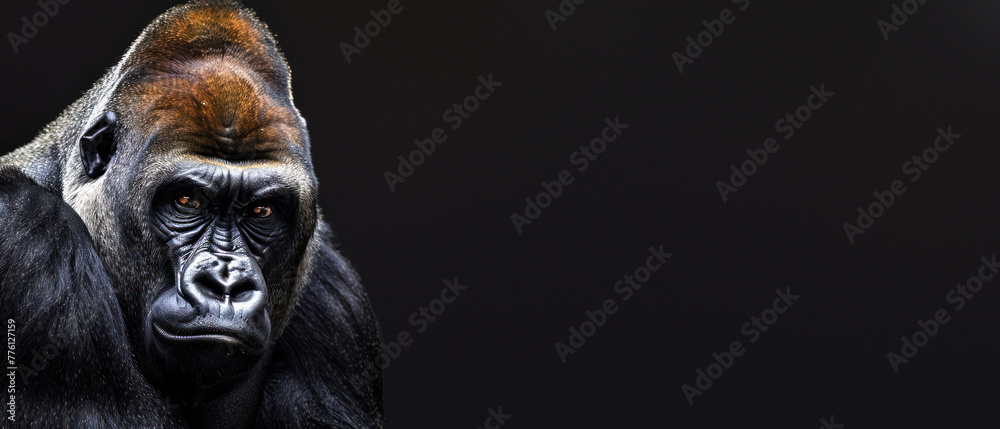 An introspective look at a gorilla turning away from the viewer, evoking a sense of solitude
