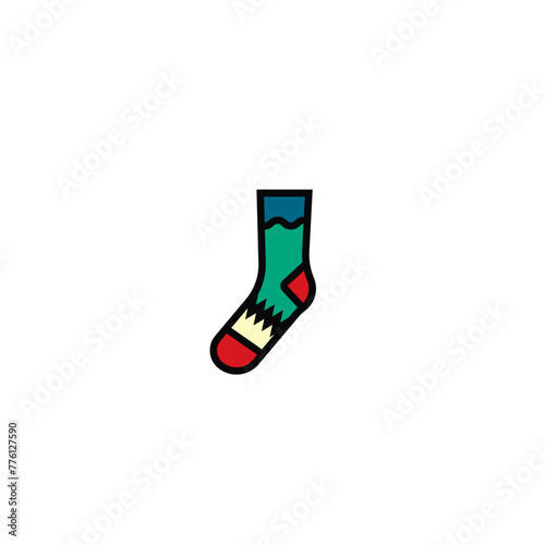 Original vector illustration. The icon of warm winter socks.
