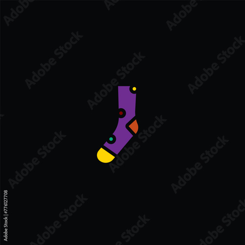 Original vector illustration. The icon of warm winter socks.