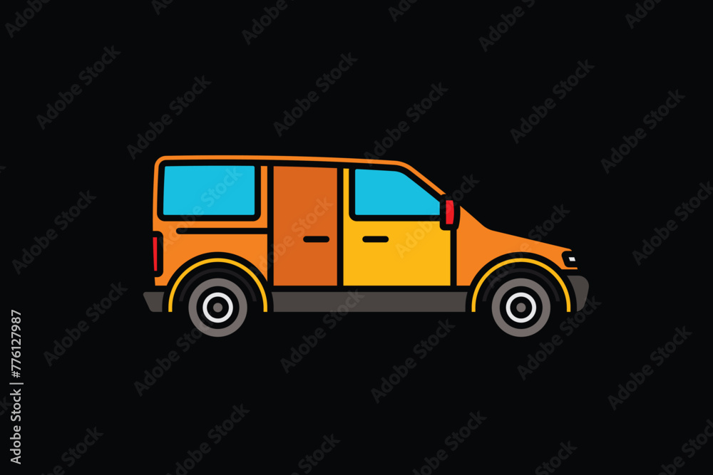 Fototapeta premium Original vector illustration. A passenger car.