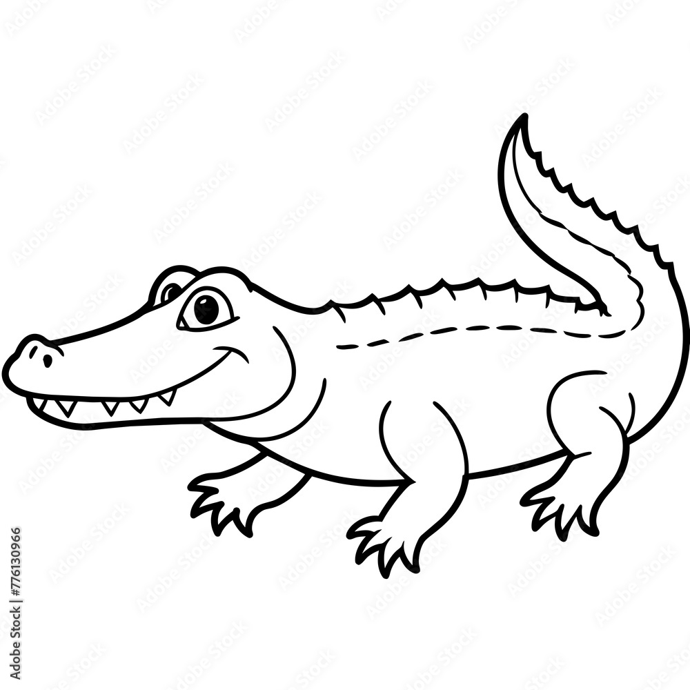 Fototapeta premium illustration of crocodile
