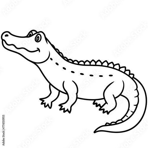 illustration of a cartoon crocodile