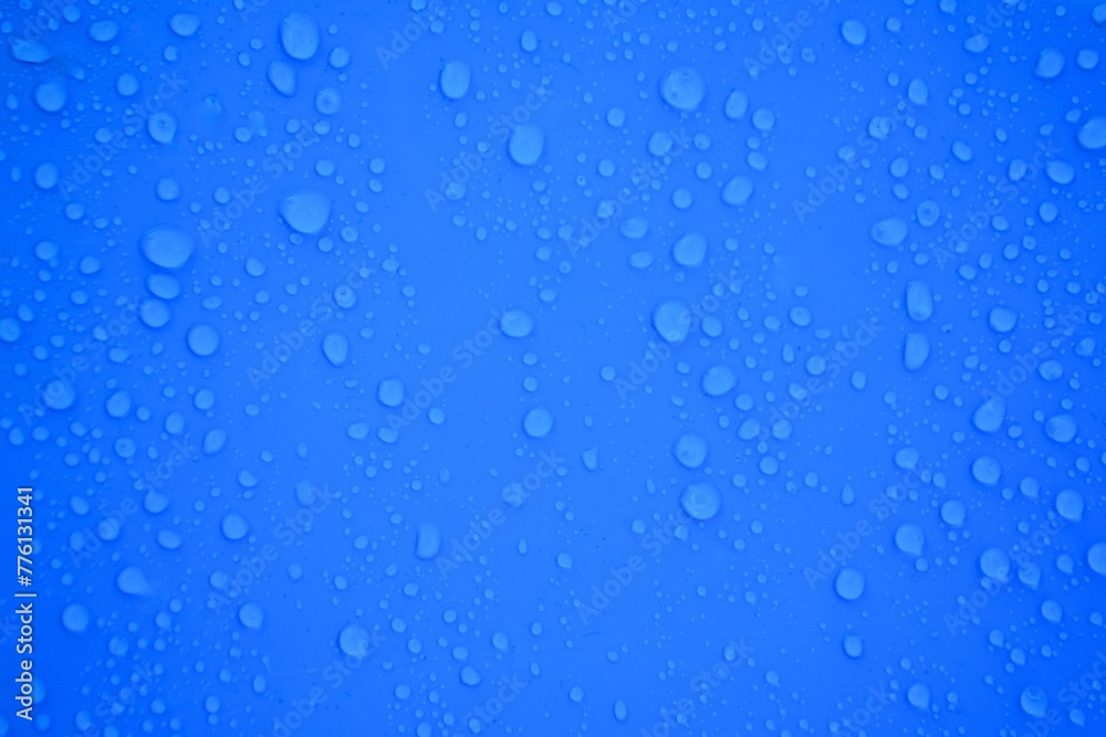 Blue Rain Water Drops 
