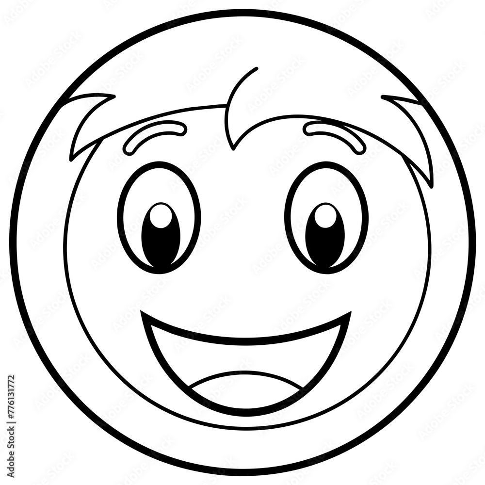 Fototapeta premium smiling face with smile