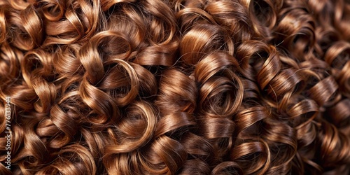 Background close-up, brown curly hair photo