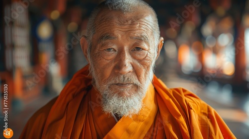 hundred year old man, wise face- photo