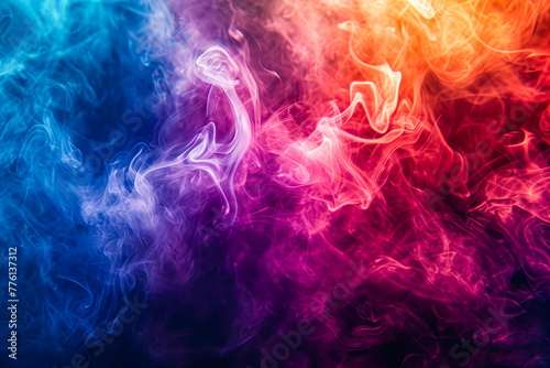 Colorful smoke or vapor trail in the air with pastel colors.