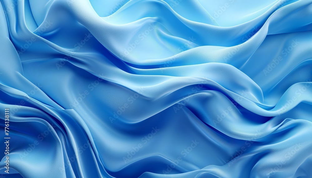 3d render, abstract blue background with layers of silk folded drapery, fashion wallpaper with levitating cloth 3d render, abstract blue background with layers of silk folded drapery, fashion wallpaper with levitating cloth