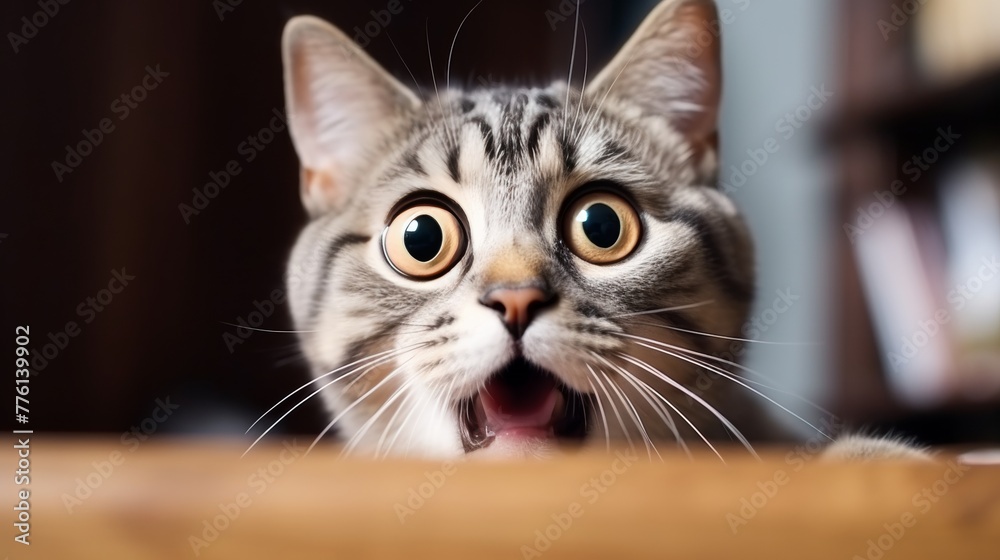 surprised cat make big eyes. American shorthair surprised cat or kitten funny face big eyes, cute, domestic, kitten, feline, Emotional surprised, kitty, wow surprised cat make big eyes. American shorthair surprised cat or kitten funny face big eyes, cute, domestic, kitten, feline, Emotional surprised, kitty, wow