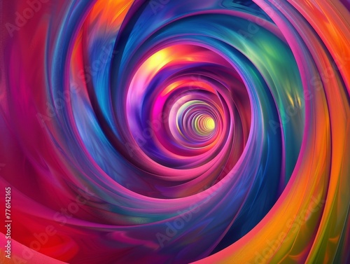 Spiraling abstract portals  doorways to other dimensions in vivid colors  fantastical and intriguing