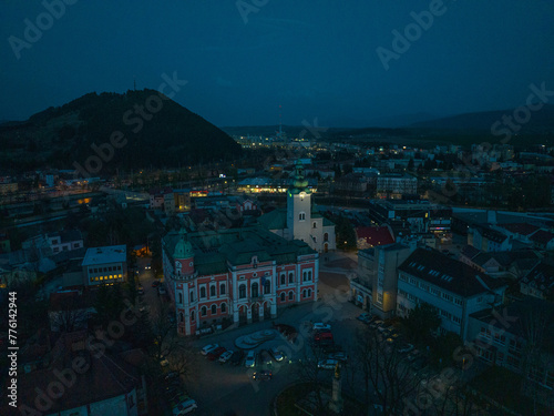 Aerial view of the city of Ruzomberok in Slovakia photo