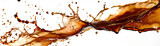 Energetic coffee splash, dynamic and lively, excellent for eye-catching text