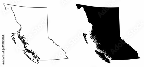 British Columbia province maps photo