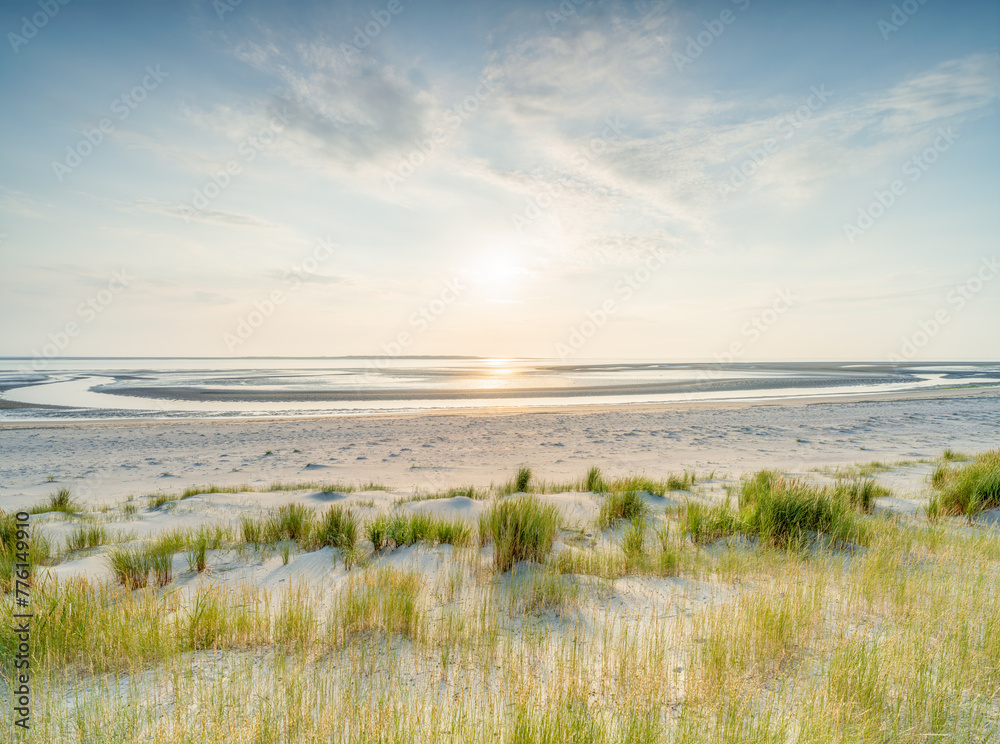 Beautiful sunset at the dune beach Beautiful sunset at the dune beach