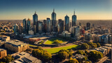 Magnificent panorama of Melbourne Australia cityscape