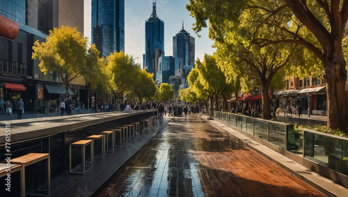 Magnificent panorama of Melbourne Australia