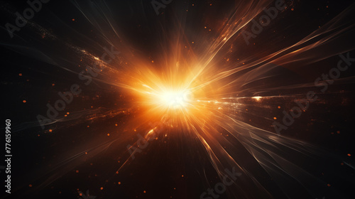 Gorgeous flare on a black background. Resource for overlaying in Photoshop photo