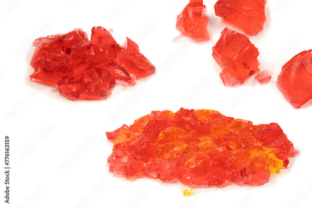Sweet fruit jelly dessert isolated on a white background. Sweet fruit jelly dessert isolated on a white background.
