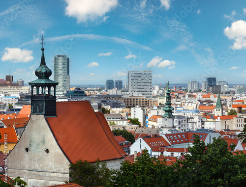 View over the Bratislava City from the castle (Slovakia).