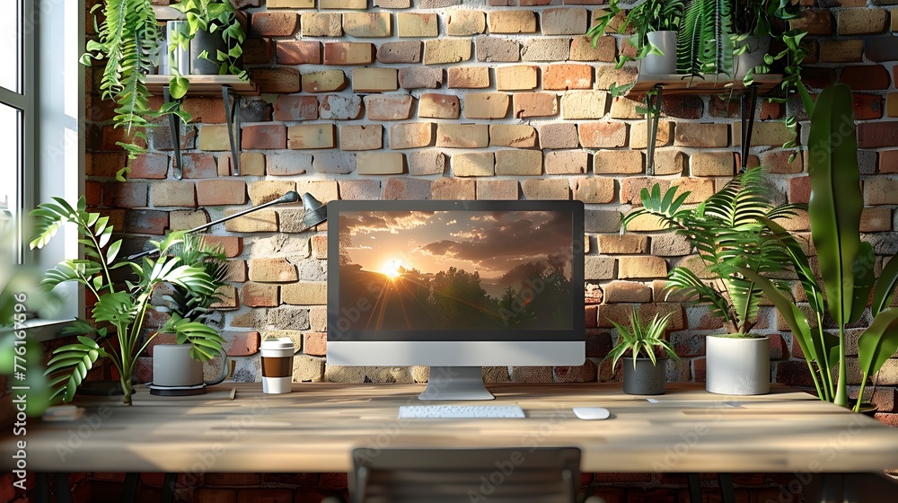Rustic Home Office with Natural Light Rustic Home Office with Natural Light