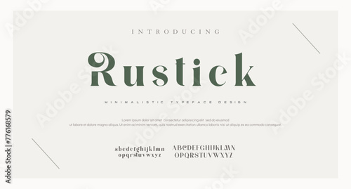 Ruslick classic lettering serif fonts decorative vintage retro concept. vector illustration