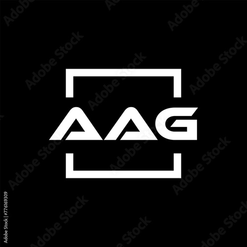 Initial letter AAG logo design. AAG logo design inside square.