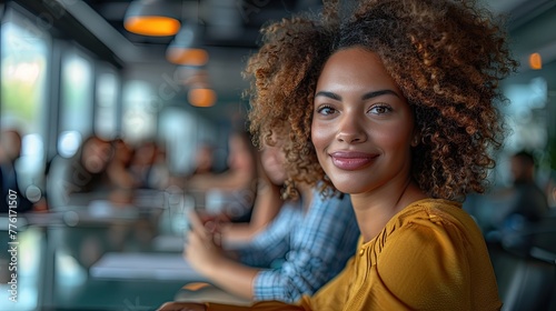 Wallpaper Mural Professional team meeting in a sleek, modern office, diverse group of men and women engaged in discussion Torontodigital.ca