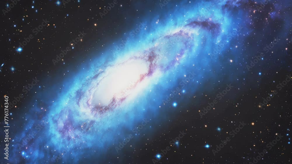 Fly Through Stars And Blue Nebulae In Space. Galaxy exploration through outer space towards the shining milky way galaxy. High quality 4k recording
Fly Through Stars And Blue Nebulae In Space. Galaxy exploration through outer space towards the shining milky way galaxy. High quality 4k recording