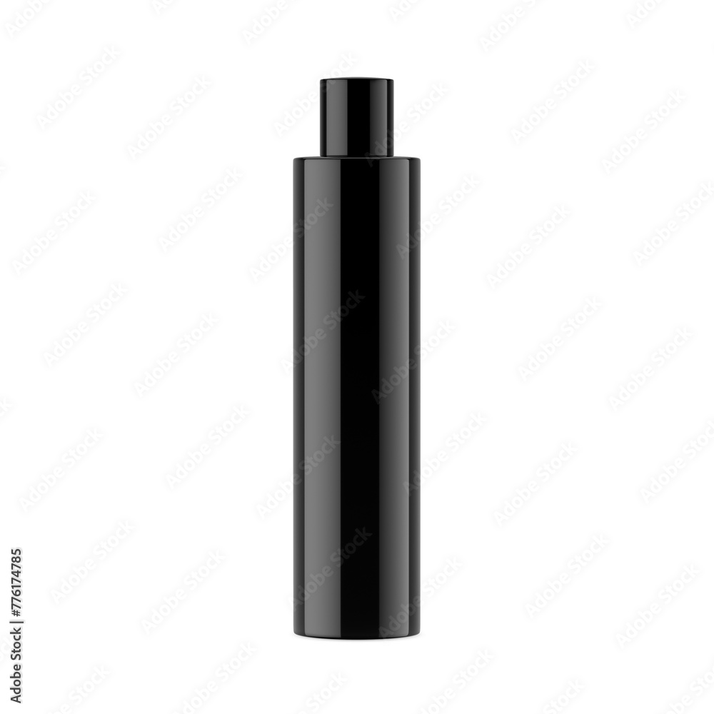Glossy Shampoo Bottle Mockup Isolated on Background 3D Rendering