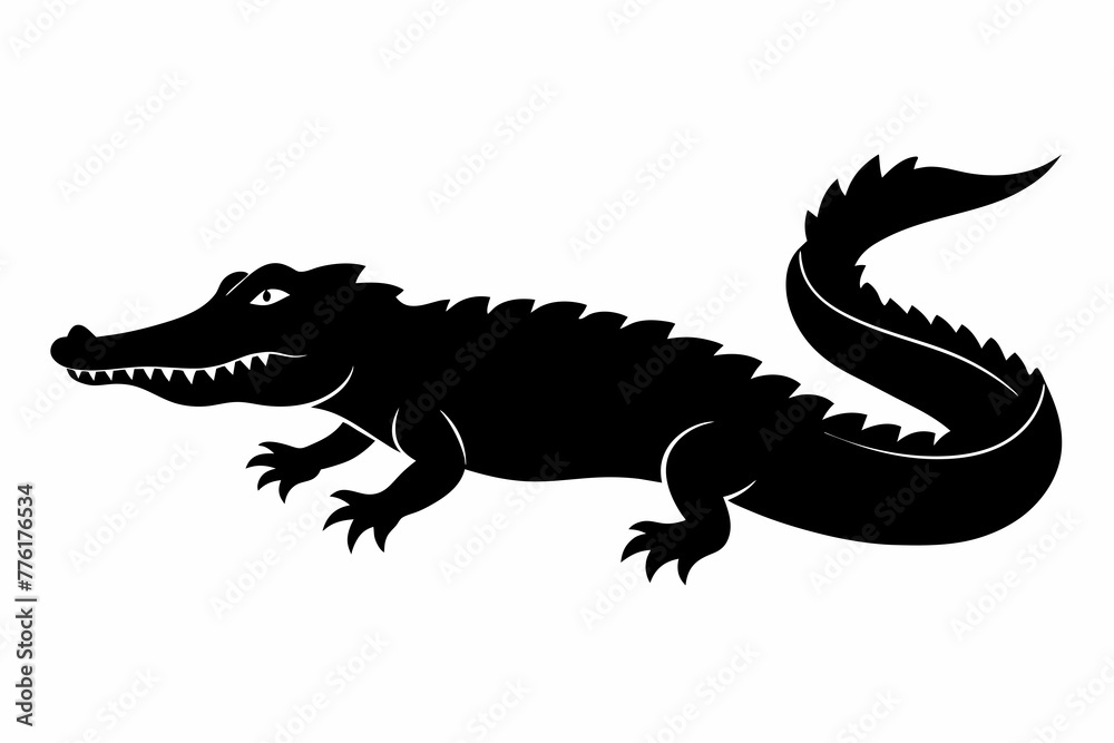 Alligator vector silhouette Alligator vector silhouette
