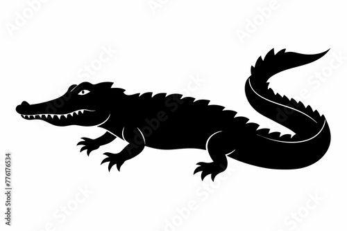 Alligator vector silhouette