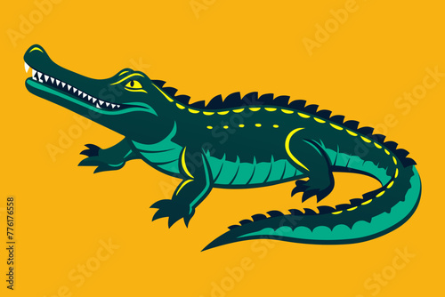 Alligator vector silhouette