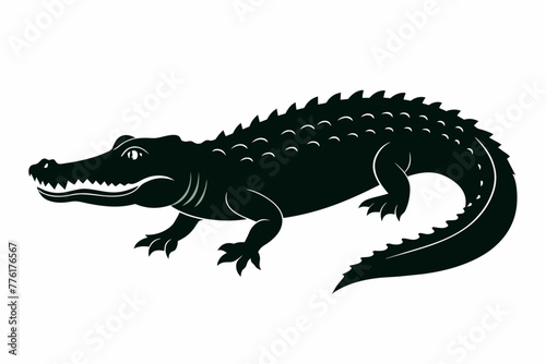 Alligator vector silhouette