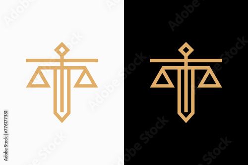 Scale Law Firm logo vector premium