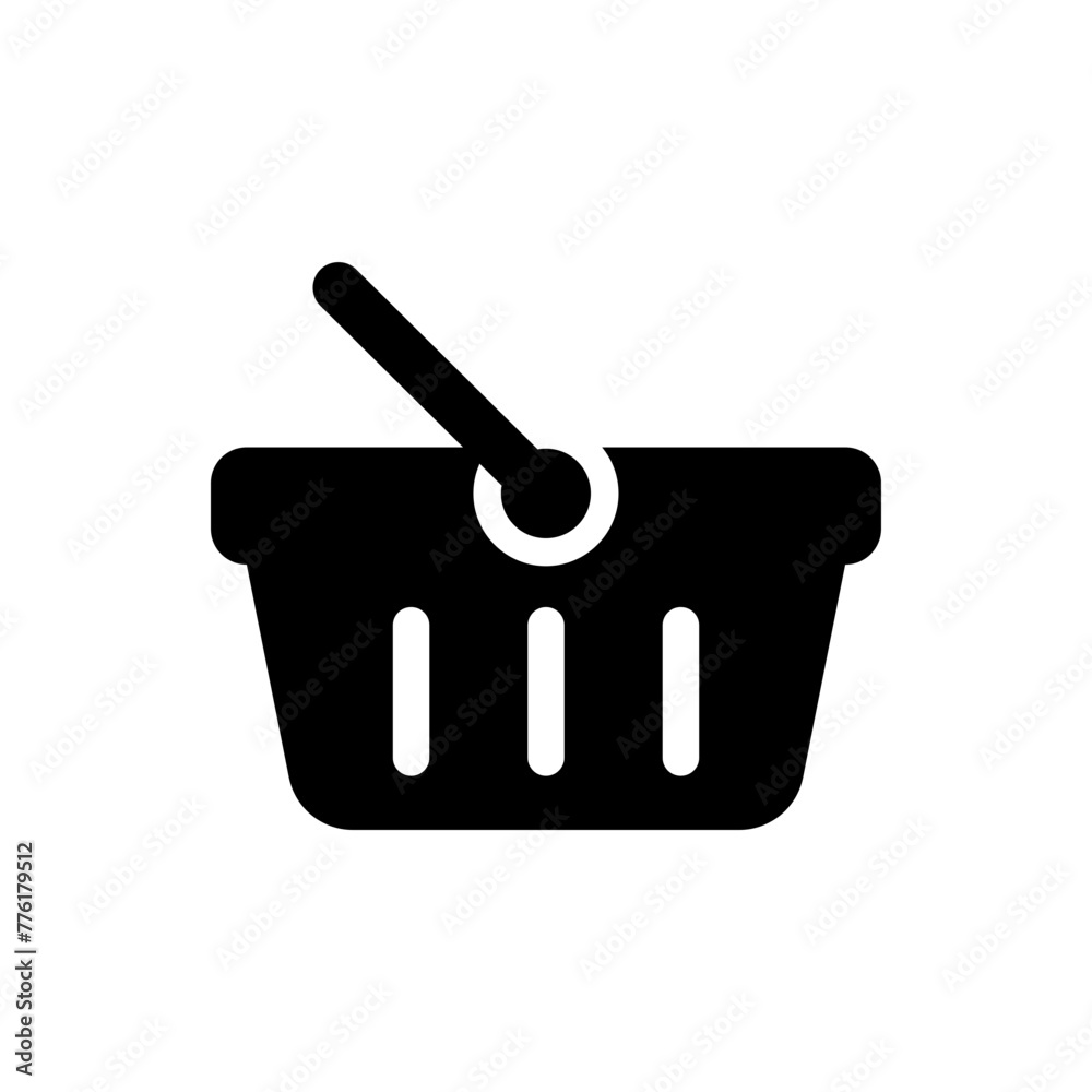 Shopping basket icon. Vector shop basket icon, illustration.