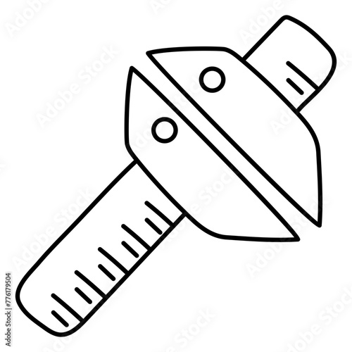 An icon design of vernier caliper 

