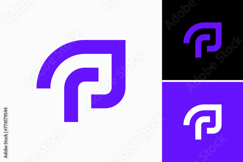 letter PR logo vector premium