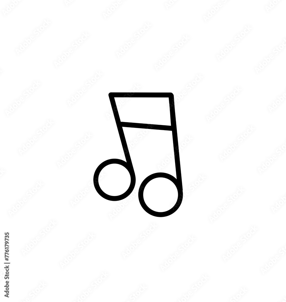 musical note logo on white background illustration musical note logo on white background illustration