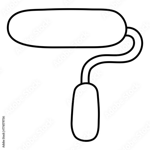      Vector design of paint roller icon

