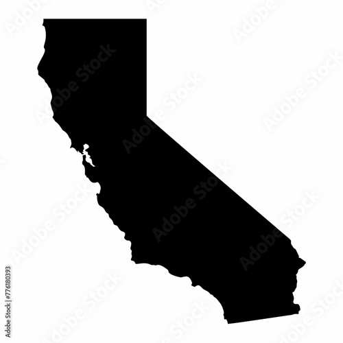 California map dark silhouette