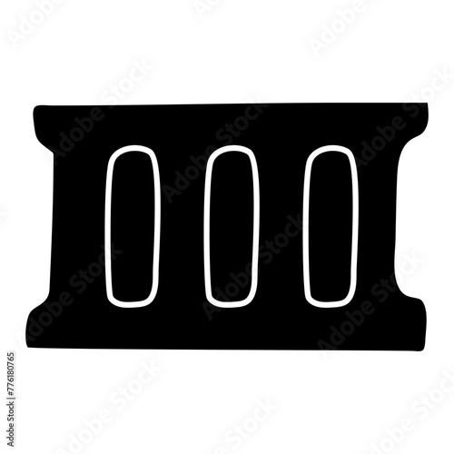 Unique design icon of concrete block 

