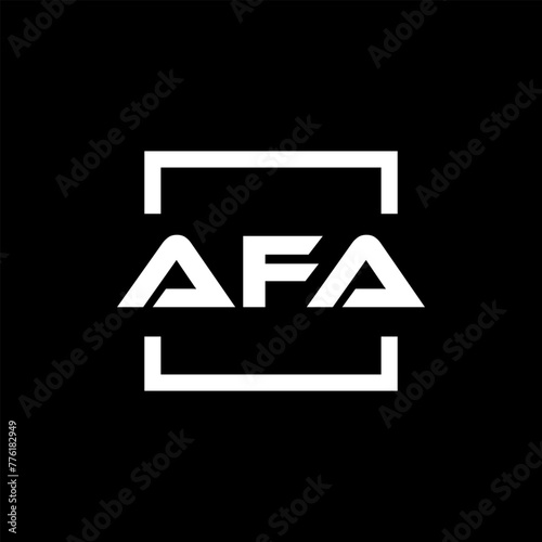 Initial letter AFA logo design. AFA logo design inside square.